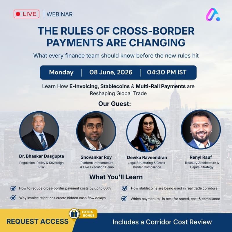 Cover Image for The Future of Cross-Border Trade: E-Invoicing, Stablecoins & Multi-Rail Payments