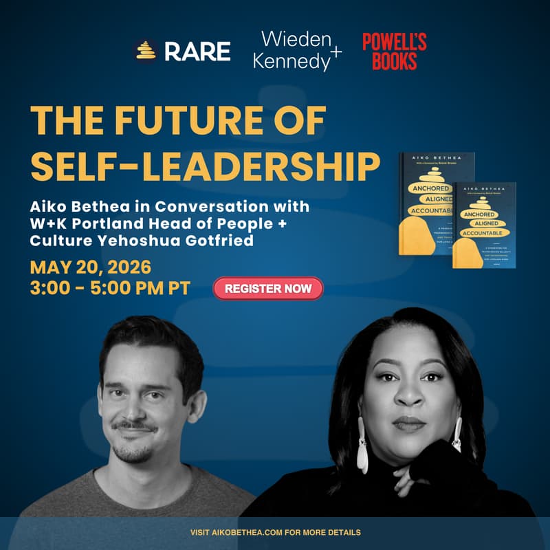 Cover Image for The Future of Self-Leadership: Aiko Bethea in Conversation with W+K Portland Head of People + Culture Yehoshua Gotfried