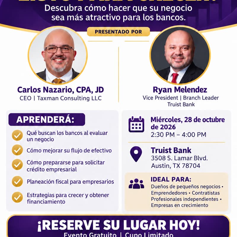 Cover Image for Alinea tu negocio con tu Banco y tu CPA
