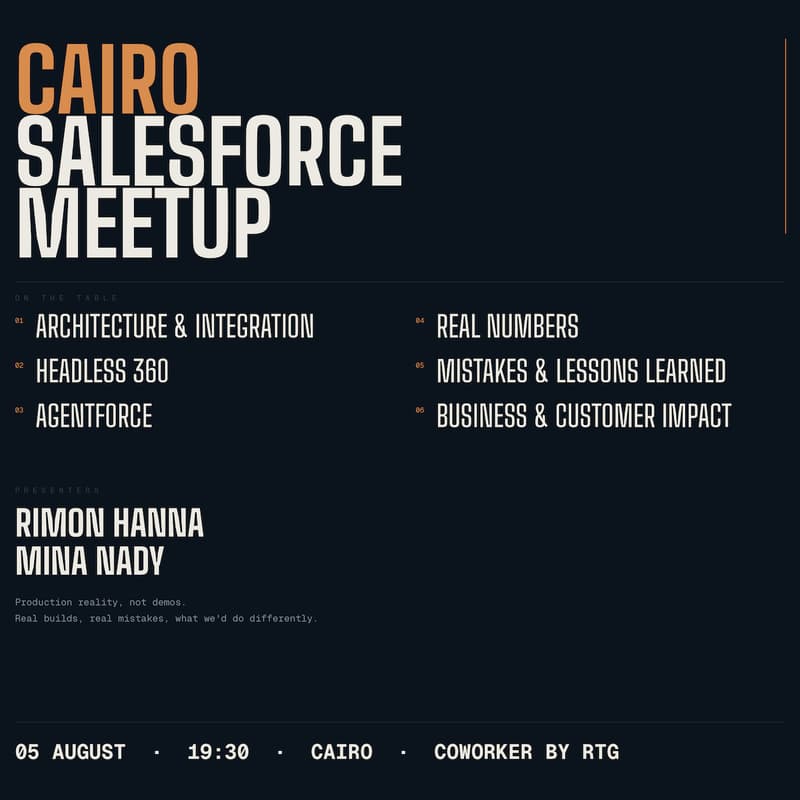 Cover Image for Cairo Salesforce Meetup