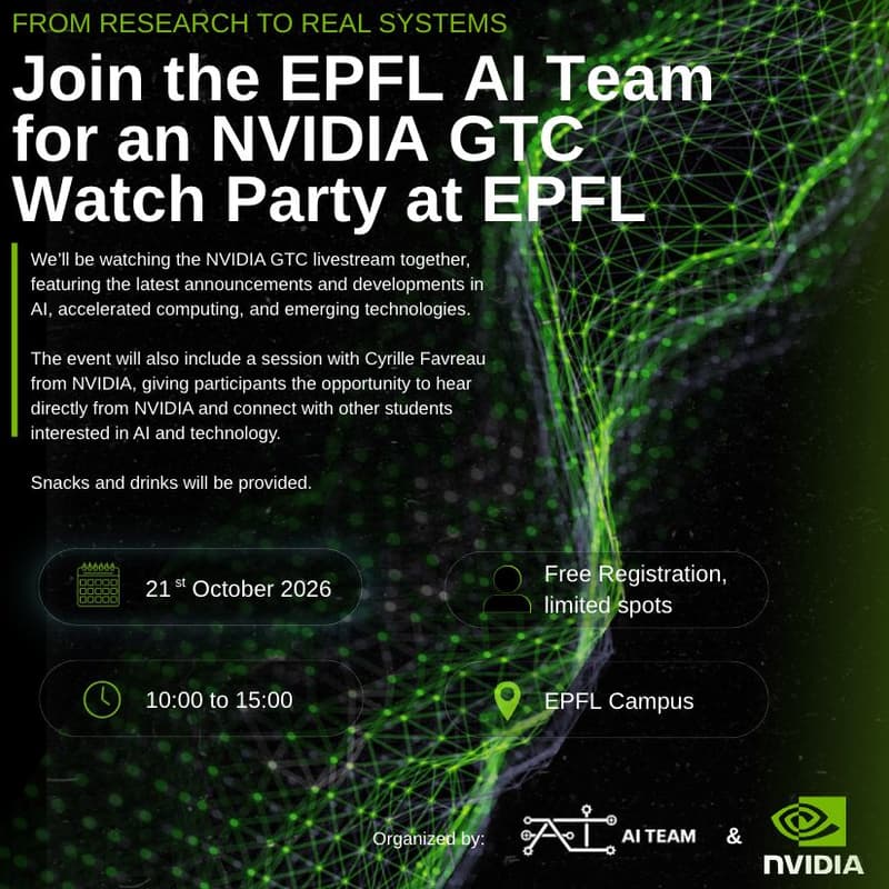 Cover Image for NVIDIA GTC Watch Party @ EPFL