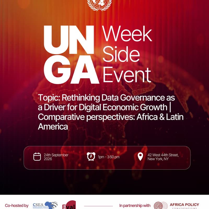 Cover Image for UNGA WEEK SIDE EVENT: Rethinking Data Governance as a Driver for Digital Economic Growth | Comparative perspectives: Africa & Latin America