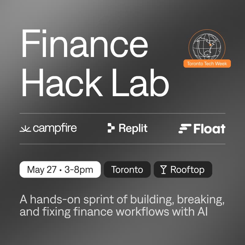 Cover Image for Hackathon for Finance Professionals: AI in Finance & Accounting w/ Float x Replit x Campfire