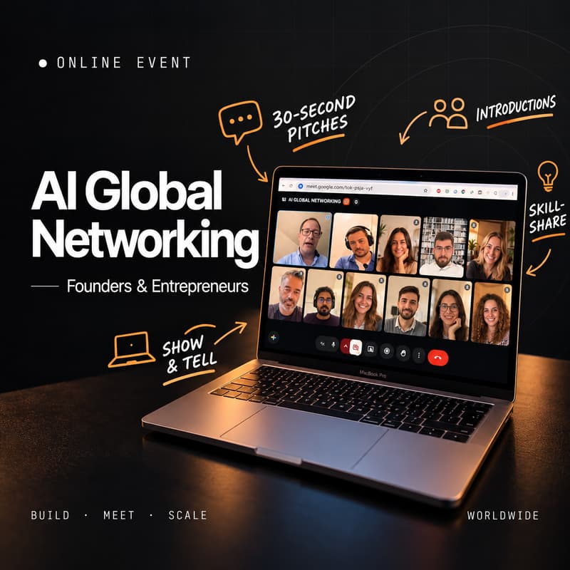 Cover Image for AI GLOBAL NETWORKING: Founders & Entrepreneurs #2 (ONLINE)