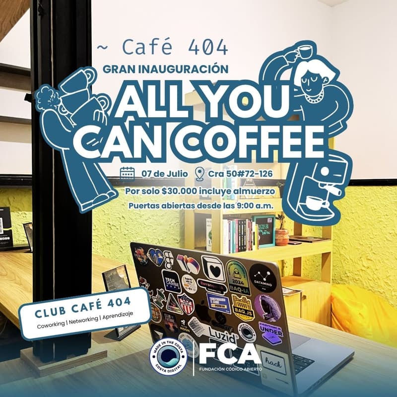 Cover Image for ALL YOU CAN COFFEE: GRAN INAUGURACIÓN CAFE 404