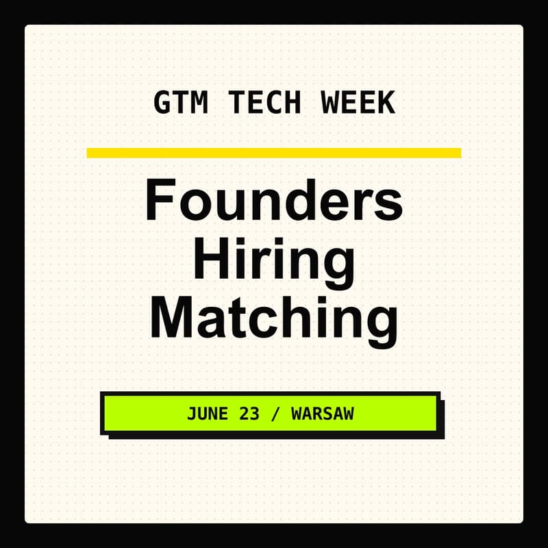 Cover Image for GTM Week: Founders hiring matching by Inovo x TechTree