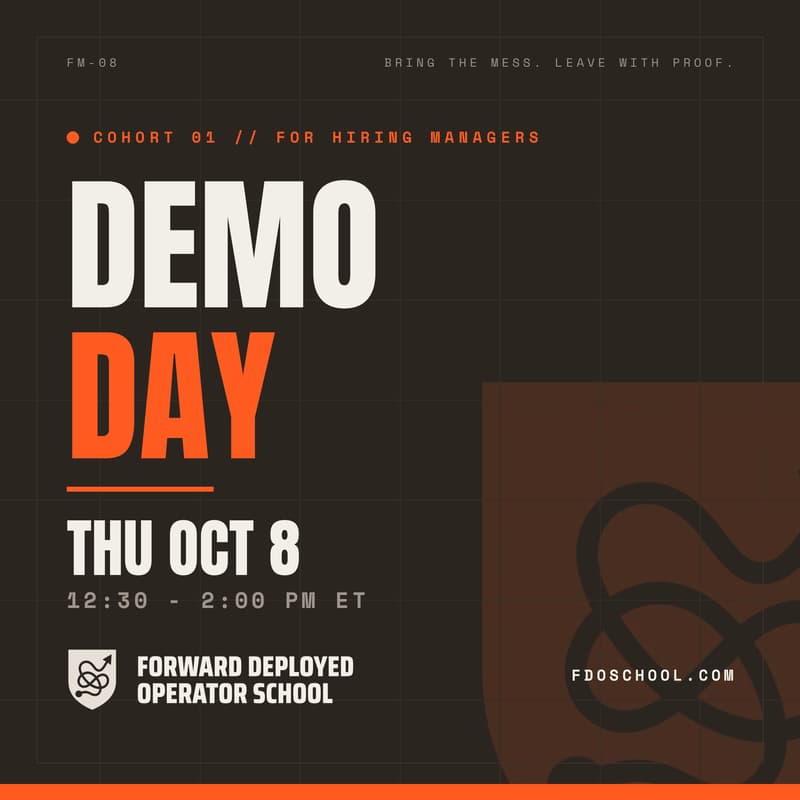 Cover Image for Forward Deployed Operator Demo Day: Cohort 1