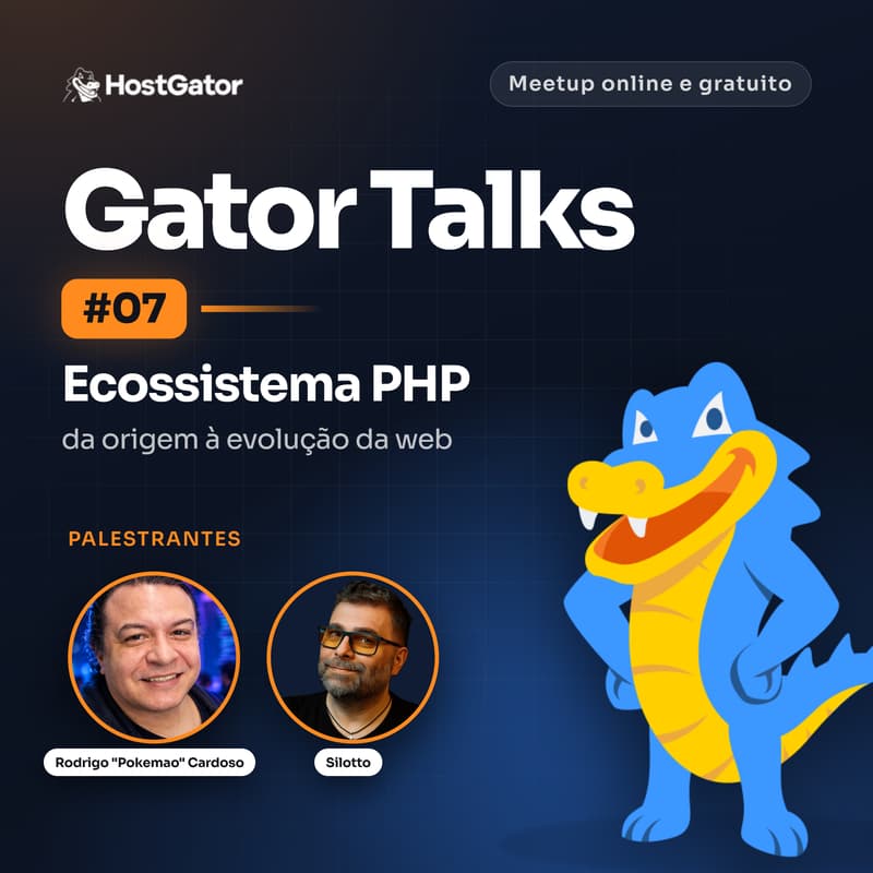 Cover Image for Gator Talks: o presente, passado e futuro da linguagem back-end mais utilizada na web