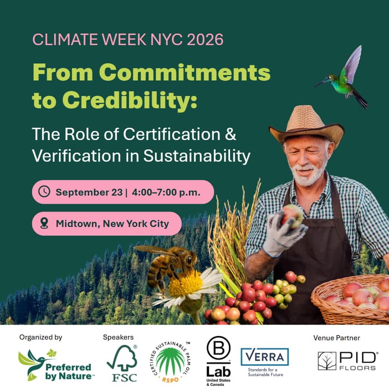 Cover Image for Climate Week NYC | From Commitments to Credibility: The Role of Certification & Verification in Sustainability