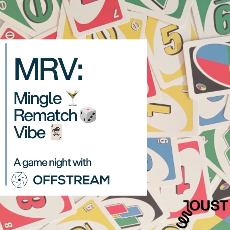 Cover Image for MRV: Mingle, Rematch, Vibe - a game night with Offstream
