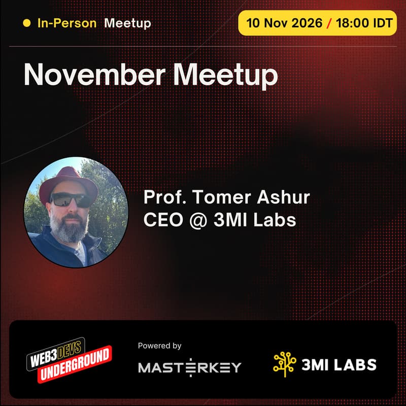 Cover Image for Monthly Meetup of the Web3 Developers Underground community