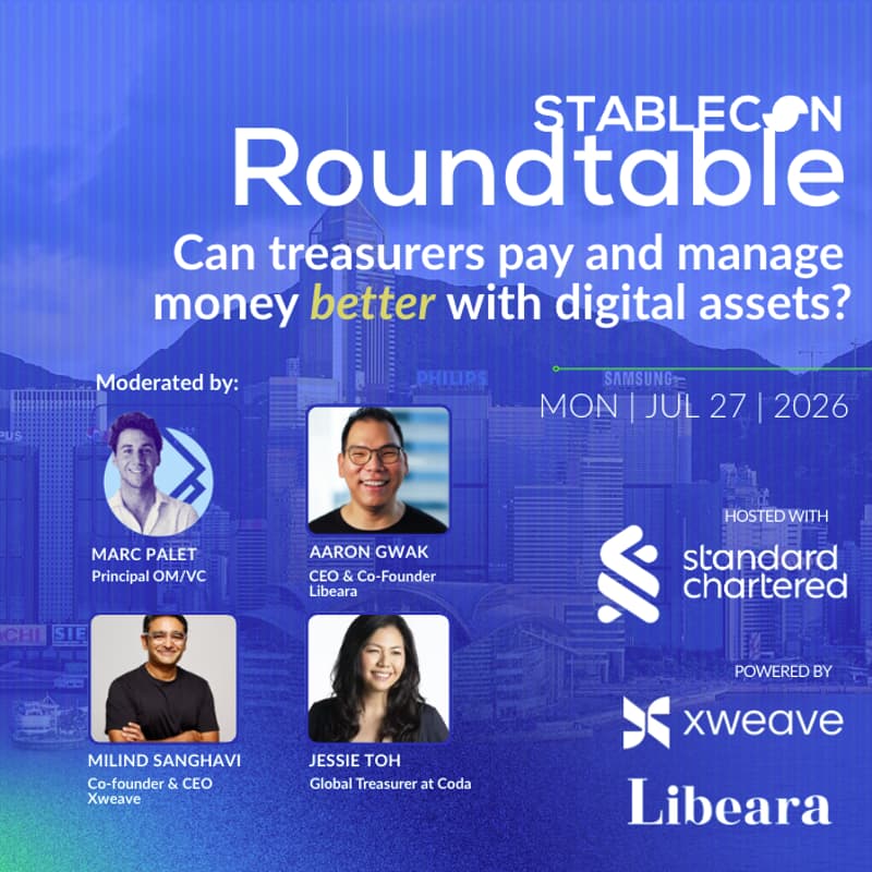 Cover Image for Stablecon Roundtable: Can Treasurers Pay and Move Money Better with Digital Assets?