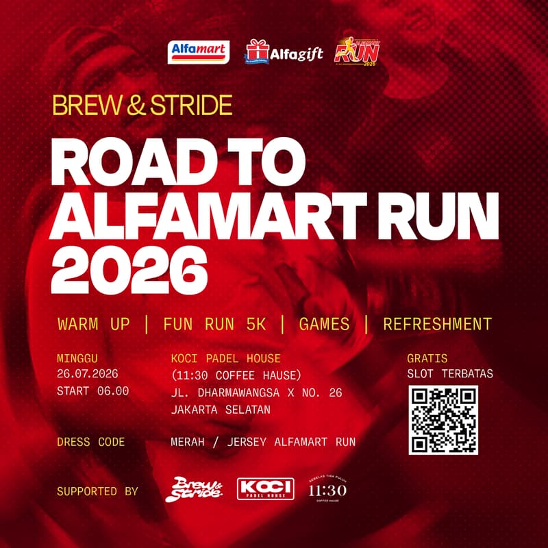 Cover Image for BREW & STRIDE : ROAD TO ALFAMART RUN 2026