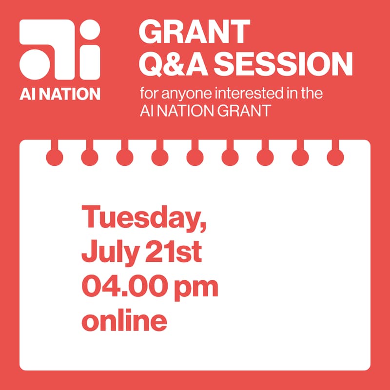 Cover Image for AI NATION GRANT Q&A Session (online)
