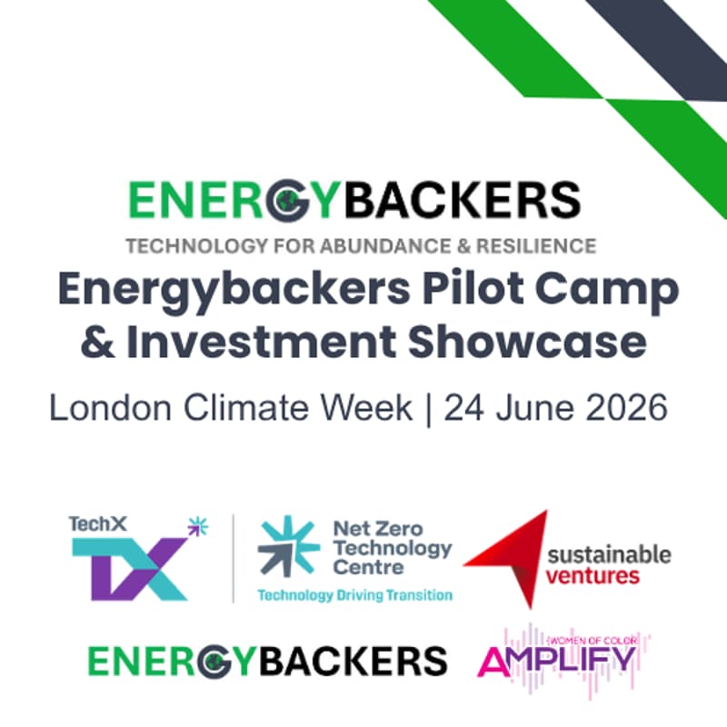 Cover Image for London Climate Week Energybackers Pilot Camp and Investment Showcase