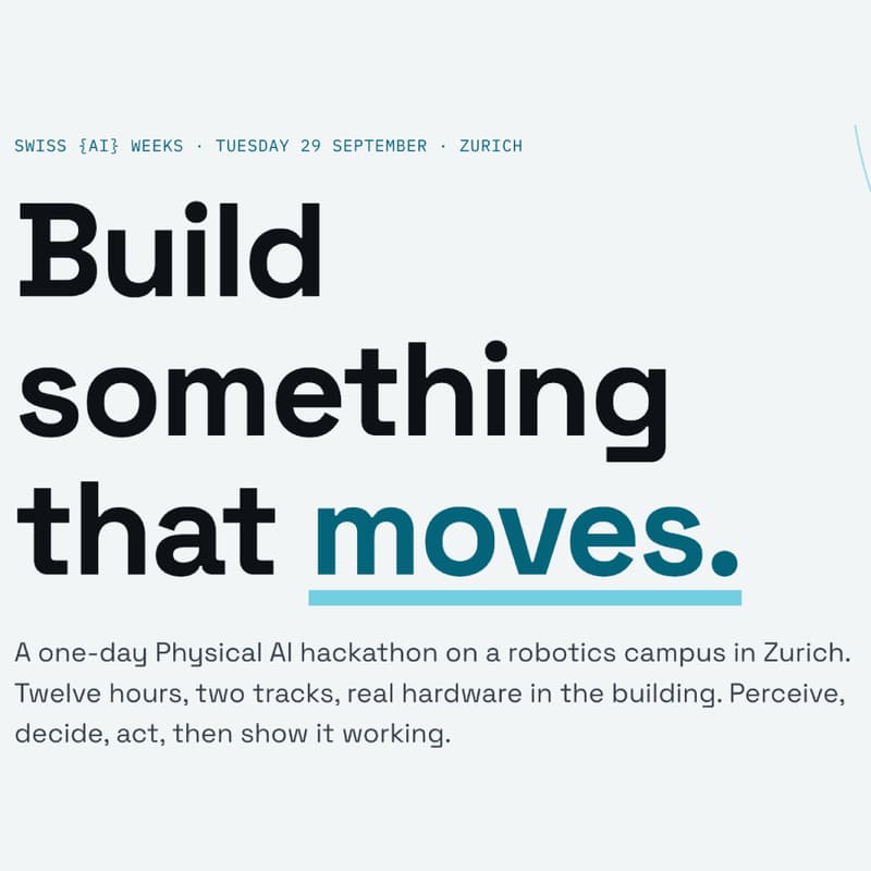 Cover Image for Physical AI Hackathon — DARE Campus Zurich