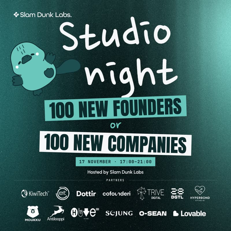 Cover Image for Studio Night: 100 new founders or 100 new companies + afterparty