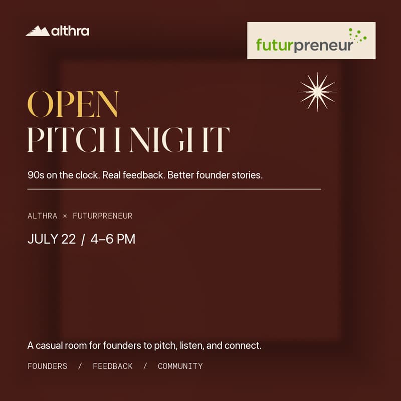 Cover Image for Althra x Futurpreneur Open Pitch Night