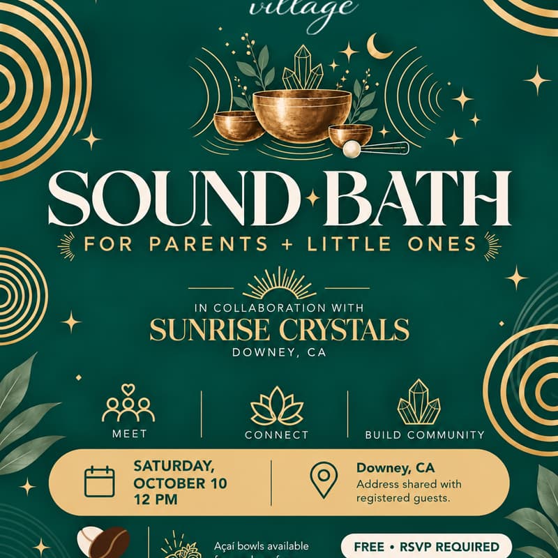 Cover Image for Sound Bath for Parents + Little Ones ✨