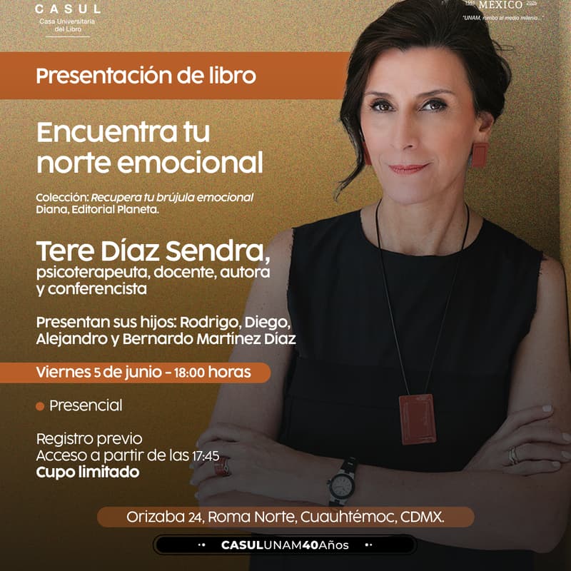Cover Image for Presentación del libro "Encuentra tu norte emocional" de Tere Díaz