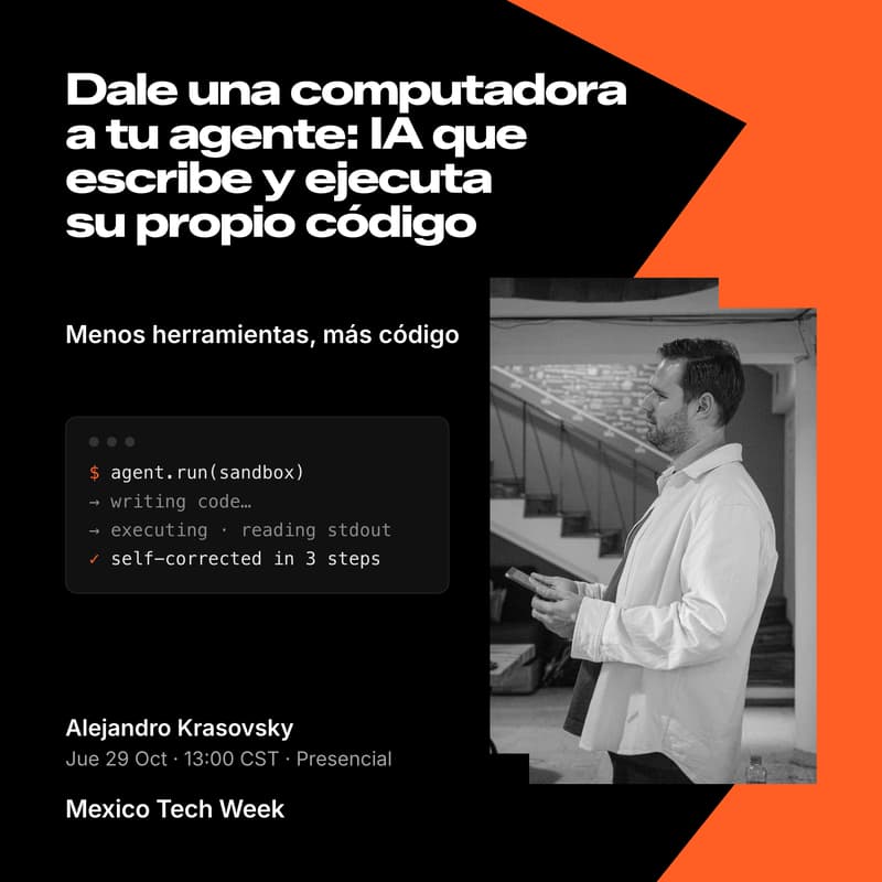 Cover Image for Dale una computadora a tu agente: IA que escribe y ejecuta su propio código