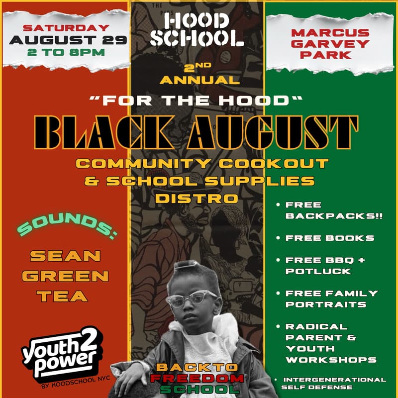 Cover Image for PARENT REGISTRATION : Black August Community Cook Out and School Supplies Distro