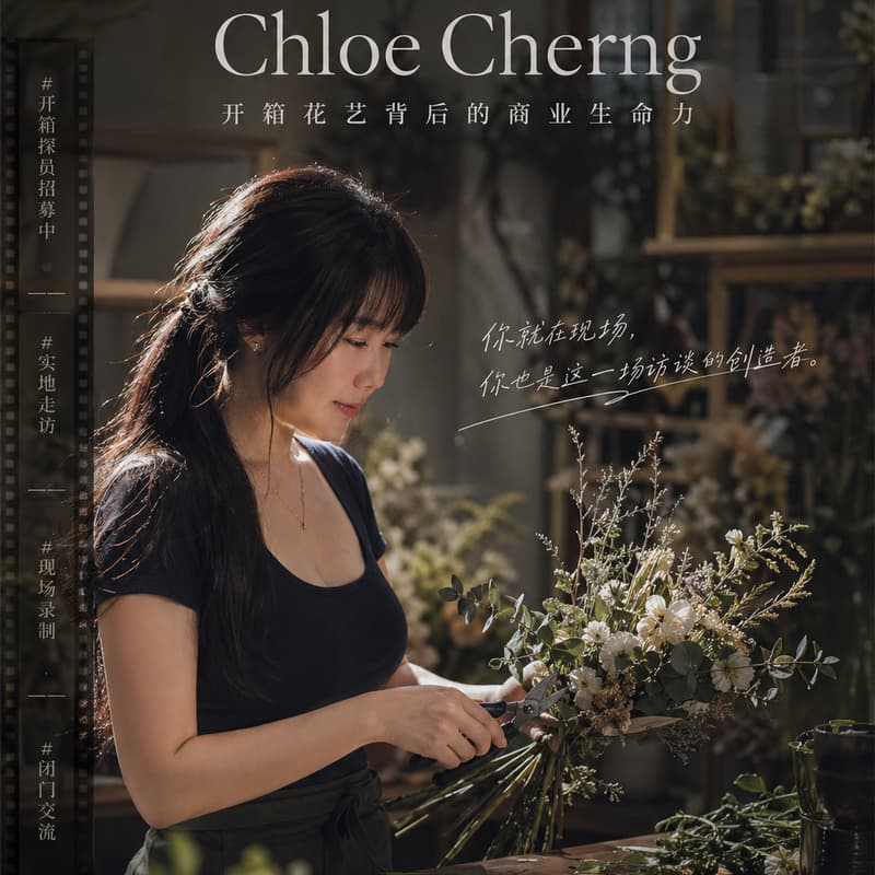 OPC · 开箱采访 | Chloe Cherng | 开箱花艺背后的商业生命力 的封面图片