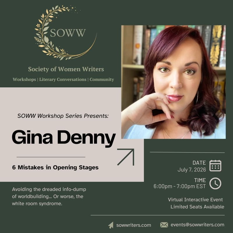 Cover Image for SOWW Workshop Series: 6 Mistakes in Opening Stages with Gina Denny