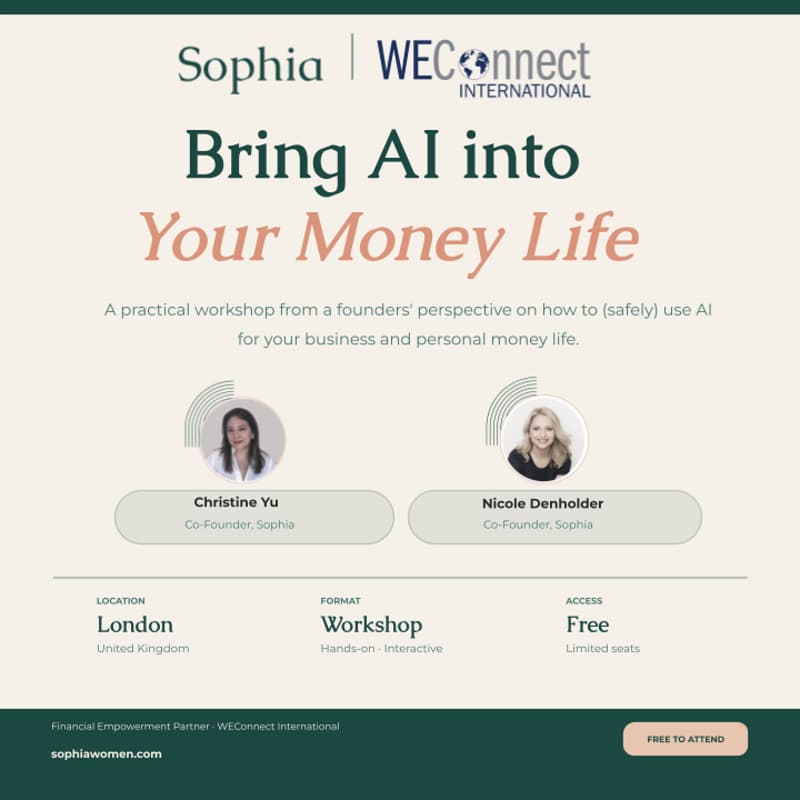 Cover Image for Sophia Demystifies: AI for Your Business and Money Life - London in Partnership with WEConnect International