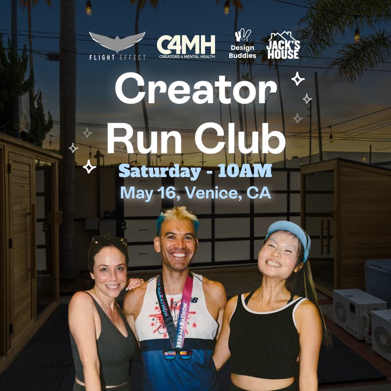 Cover Image for Creator Run Club (by Creators 4 Mental Health, Design Buddies, and Flight Effect)
