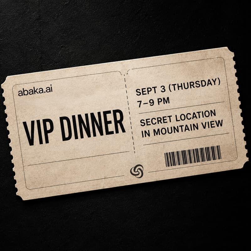 Cover Image for Abaka AI VIP Dinner