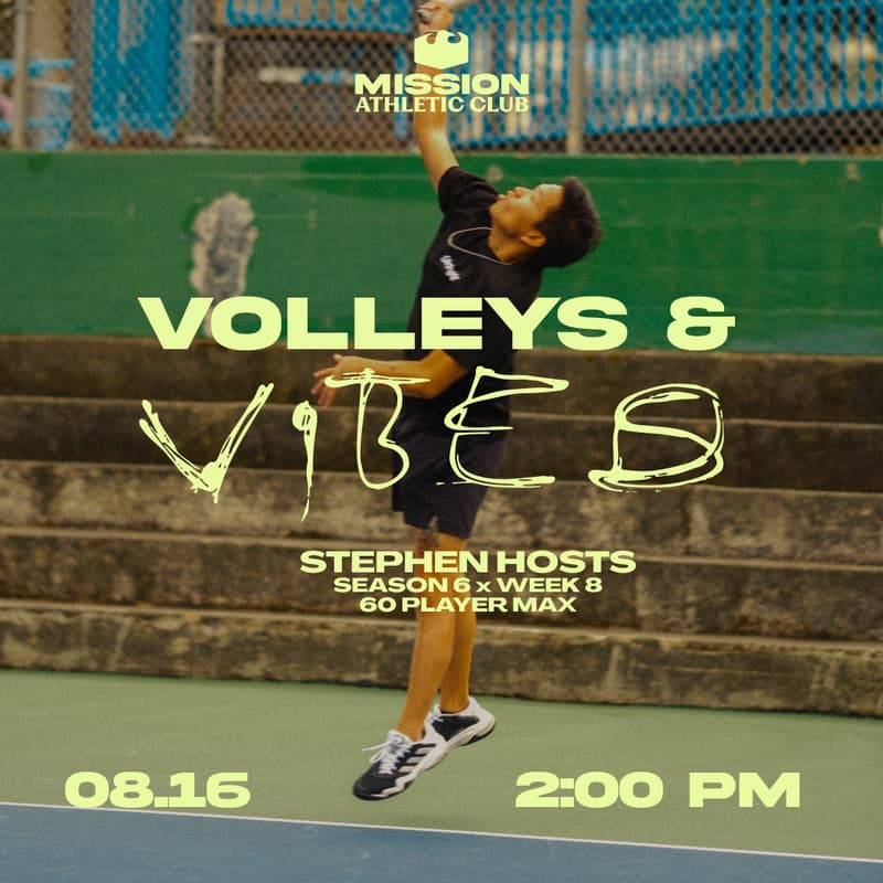 Cover Image for Stephen Hosts Volleys & Vibes: SZN 6 x Week 8