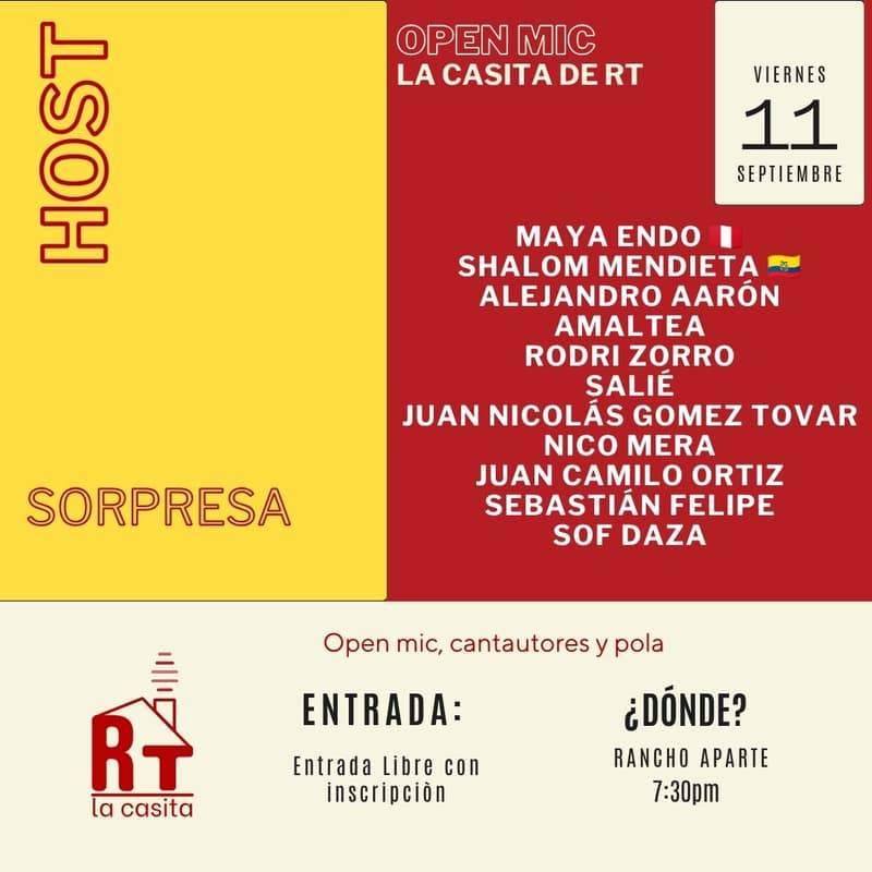 Cover Image for Open Mic La Casita de RT