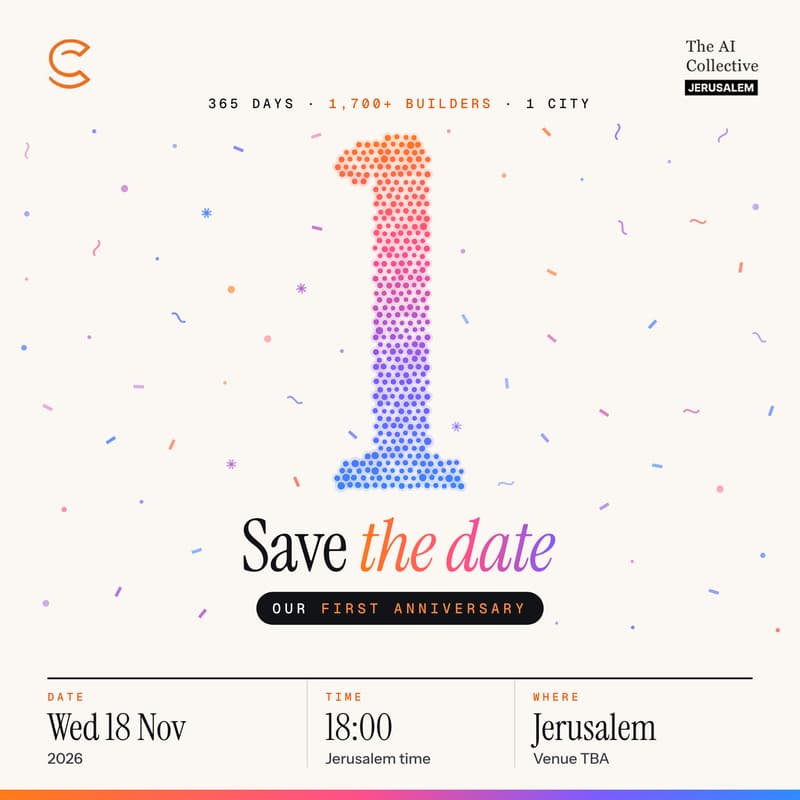 Cover Image for One Year Anniversary | Jerusalem AI Collective
