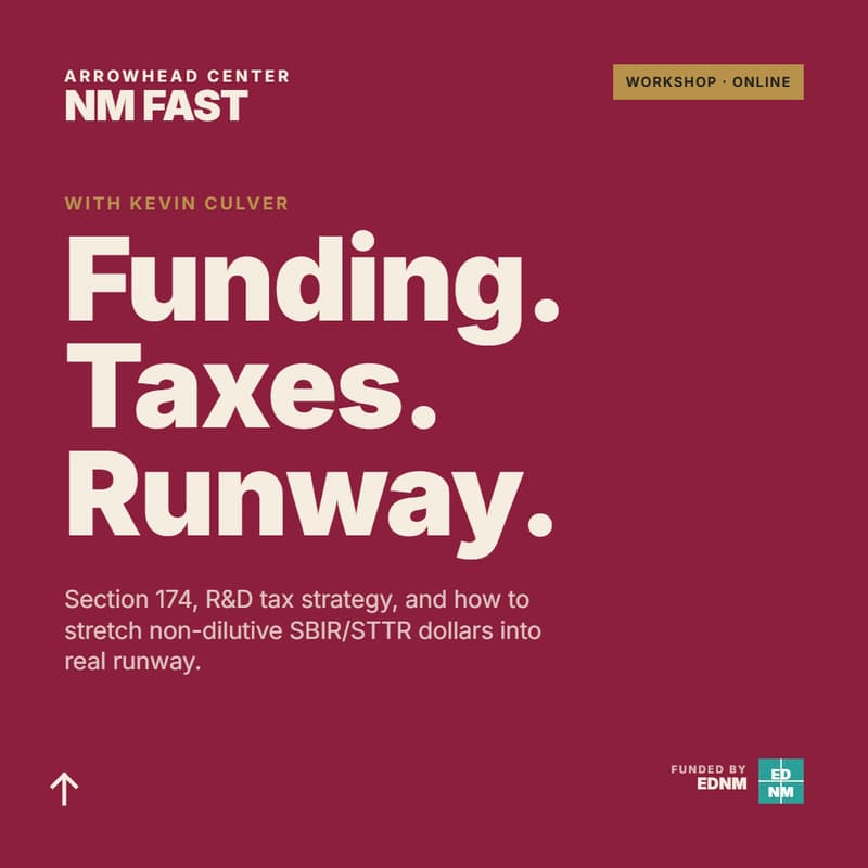 Cover Image for SBIR Funding, Taxes & Runway Strategy