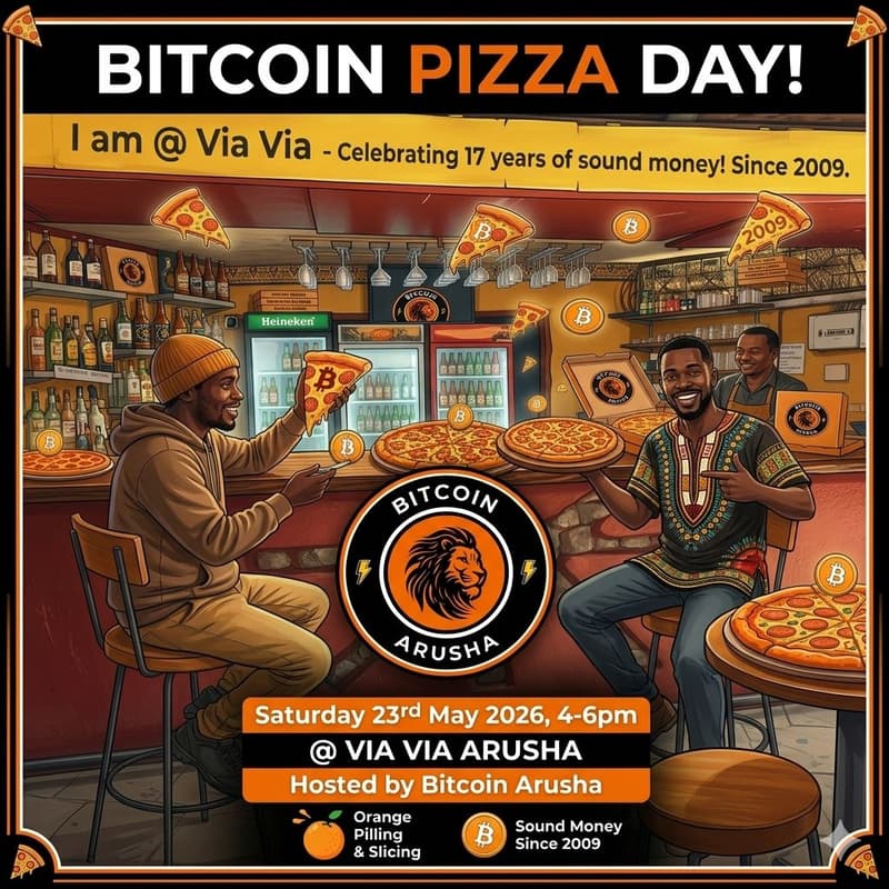 Cover Image for Bitcoin Pizza Day - Bitcoin Arusha