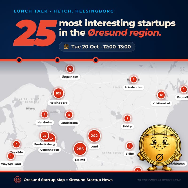 Cover Image for Overview: the 25 most interesting startups in the Øresund region