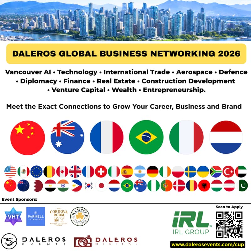 Cover Image for ๐จ๐ฆ Vancouver Networking: AI, Technology, Aerospace, Defence, Trade, Venture Capital, Diplomacy, eCommerce, Real Estate & Entrepreneurship