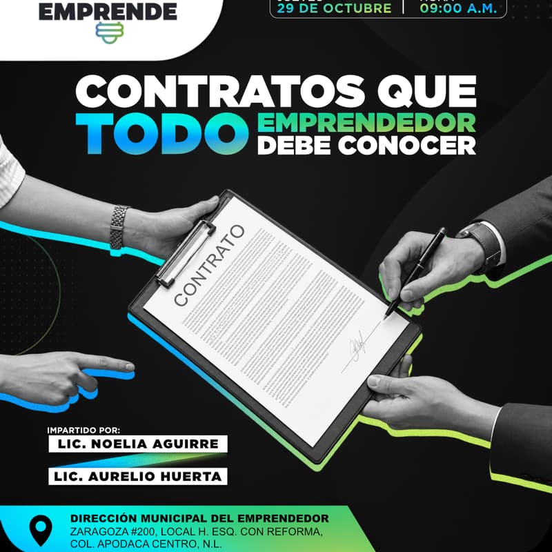 Cover Image for CONTRATOS QUE TODO EMPRENDEDOR DEBE CONOCER (PRESENCIAL)