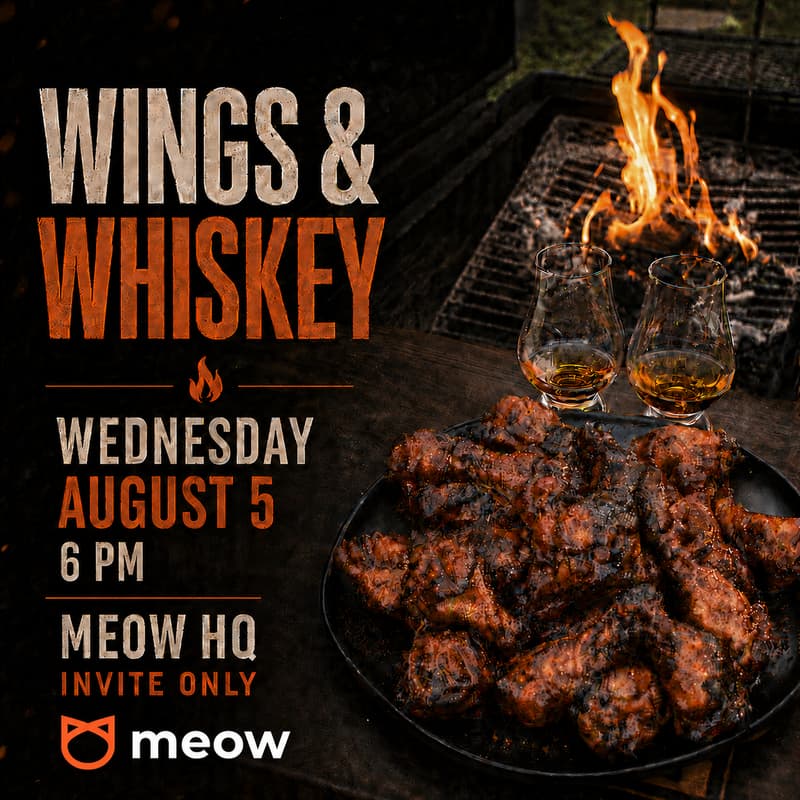 Cover Image for Wings & Whiskey Wednesday @ Meow HQ