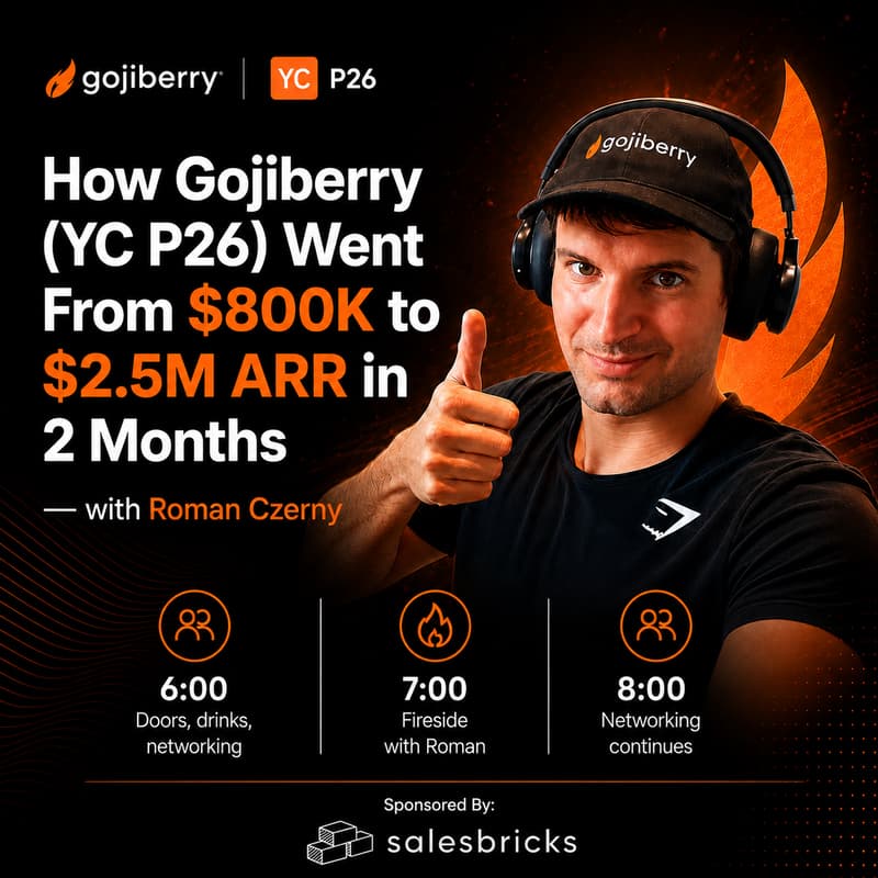 Cover Image for How Gojiberry (YC P26) Went From $800K to $2.5M ARR in 2 Months - with Roman Czerny