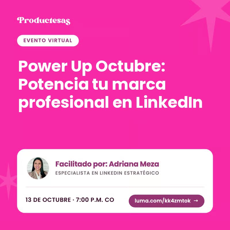 Cover Image for Power Up Octubre: Potencia tu marca profesional en LinkedIn ✨