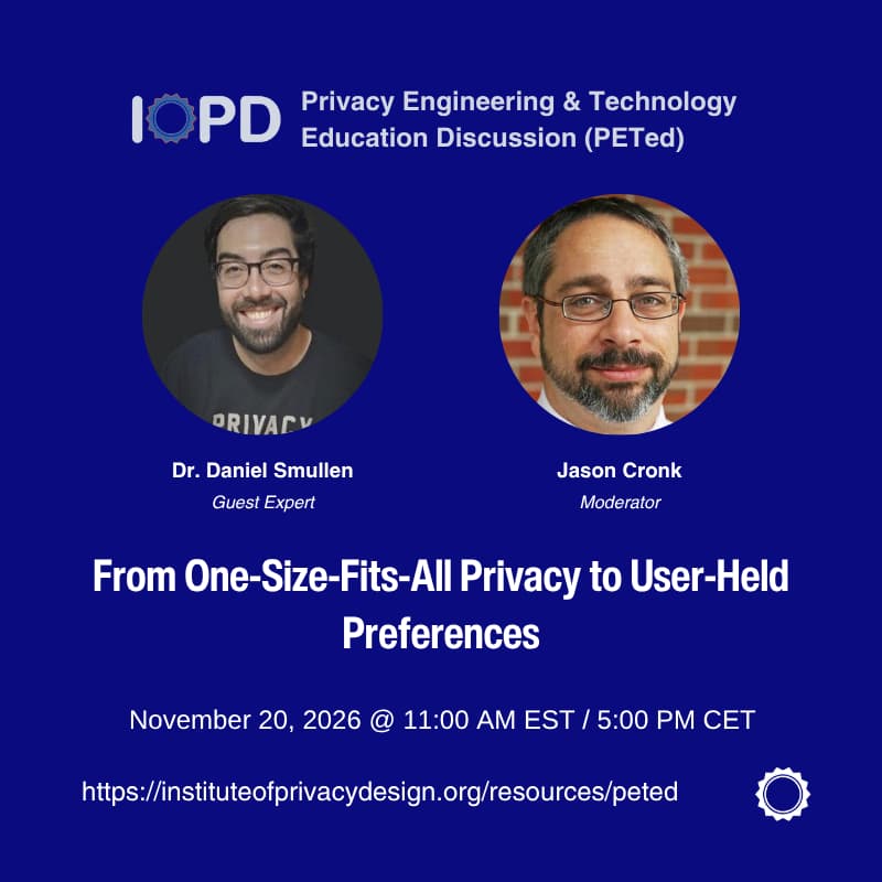Cover Image for From One-Size-Fits-All Privacy to User-Held Preferences: PETs, Negotiation, and Governable Data Ecosystems