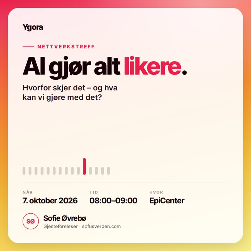Cover Image for Når AI gjør alt likere