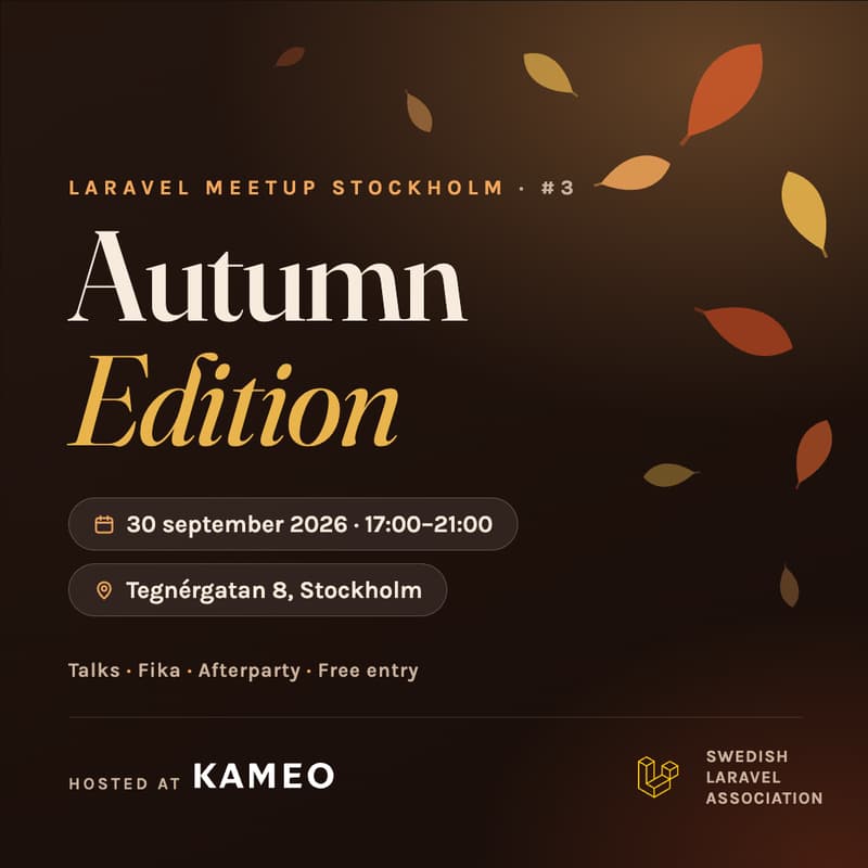 Cover Image for Stockholm Laravel Meetup - Autumn Edition