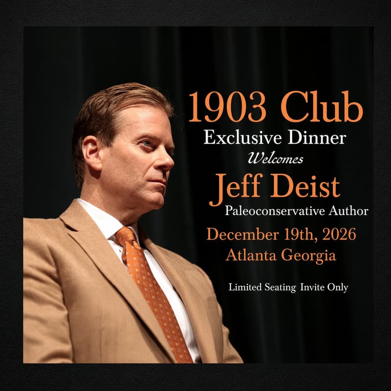 Cover Image for Jeff Deist Speaker Dinner December 19th Atlanta GA 5pm