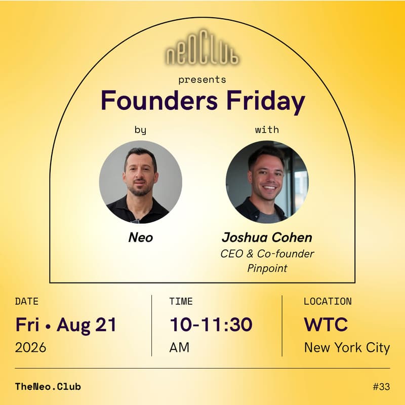 Cover Image for Founders Friday by Neo with Joshua Cohen