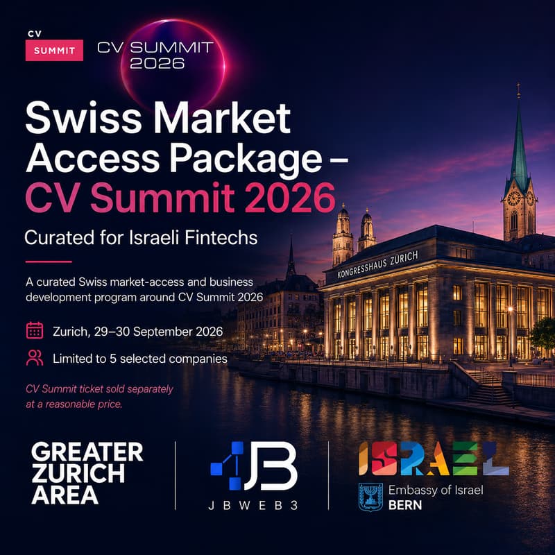 Cover Image for Israel Fintech Visit to Zurich CV Summit 2026: 29th and 30th Sep