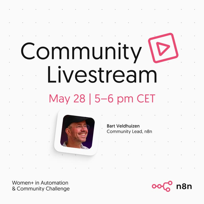 Cover Image for n8n Community Livestream: May edition