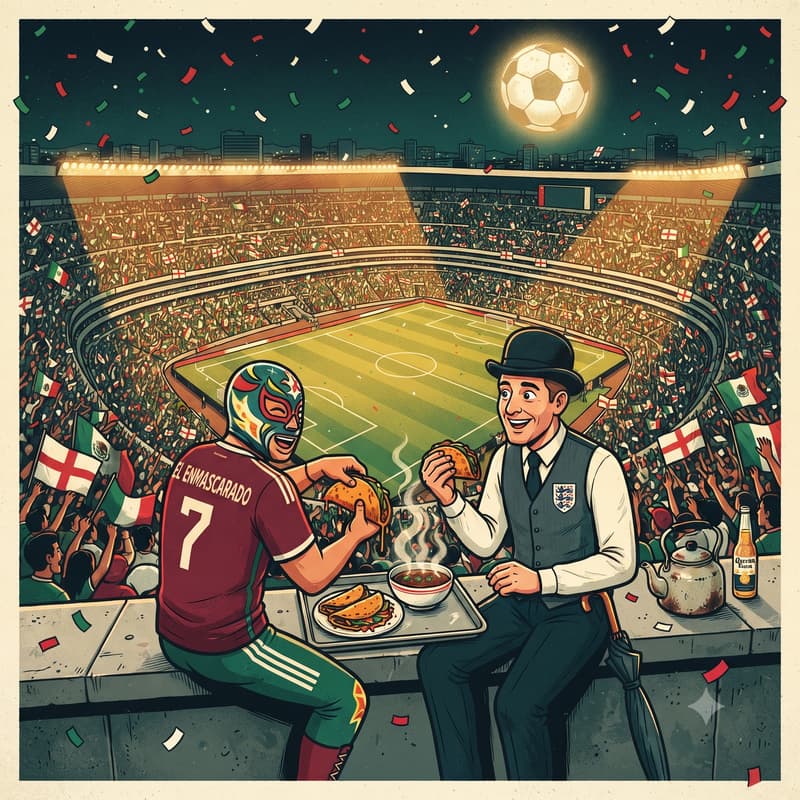 Cover Image for MÉXICO vs ENGLAND — Late-Night Watch Party · La Noche del Azteca